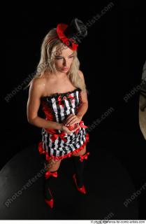 CHRISTY STANDING POSE WITH RED APPLE